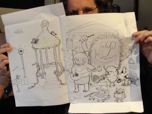 Neal with one of his Monsterville Sketches
